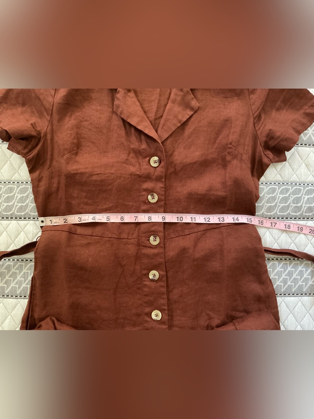 Quince 100% European Linen Button Front Dress - Picture 2 of 3
